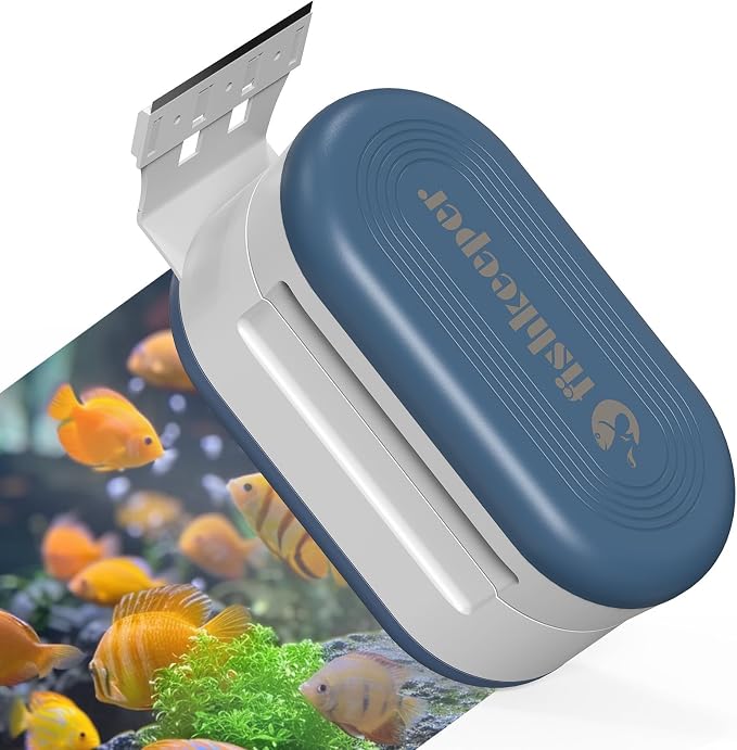 fishkeeper Magnetic Aquarium Glass Cleaner, Fish Tank Algae Scraper Cleaner by fishkeeper