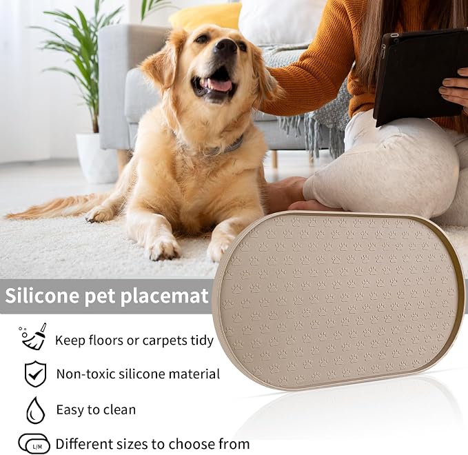 KPWACD Dog Food Mat Anti-Slip Bowl Mats - Image 9