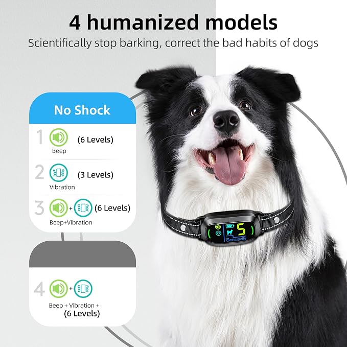 Dog Bark Collar, Rechargeable Smart Collar, Anti Barking Training Collar - Image 3