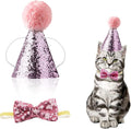 Christmas Pet Party Jazz Hat and Blingbling Bow Tie Breakaway Collar Set by Arogheiz