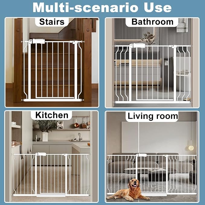 Extra Wide Baby Gates 48-53 Inch Child Dog Pet Gate Indoor Adjustable Safety - Image 7