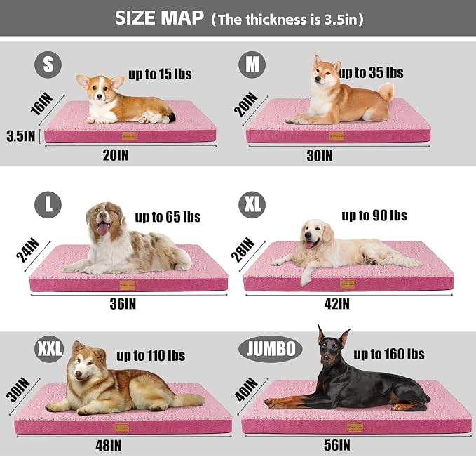Patas Lague Orthopedic Dog Bed Medium Size Dog 30''X20'', Soft Comfortable - Image 6