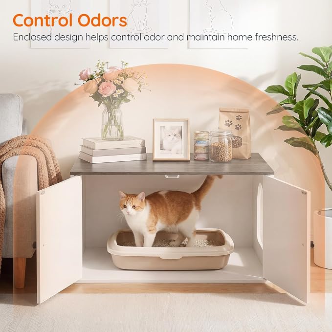 HOOBRO Cat Litter Box Enclosure, Hidden Litter Box Furniture - Image 6