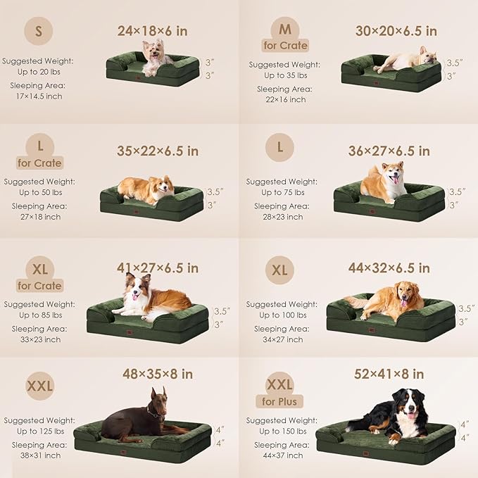 EHEYCIGA Orthopedic Dog Bed for Small Dogs, Waterproof Memory Foam Small Dog - Image 2