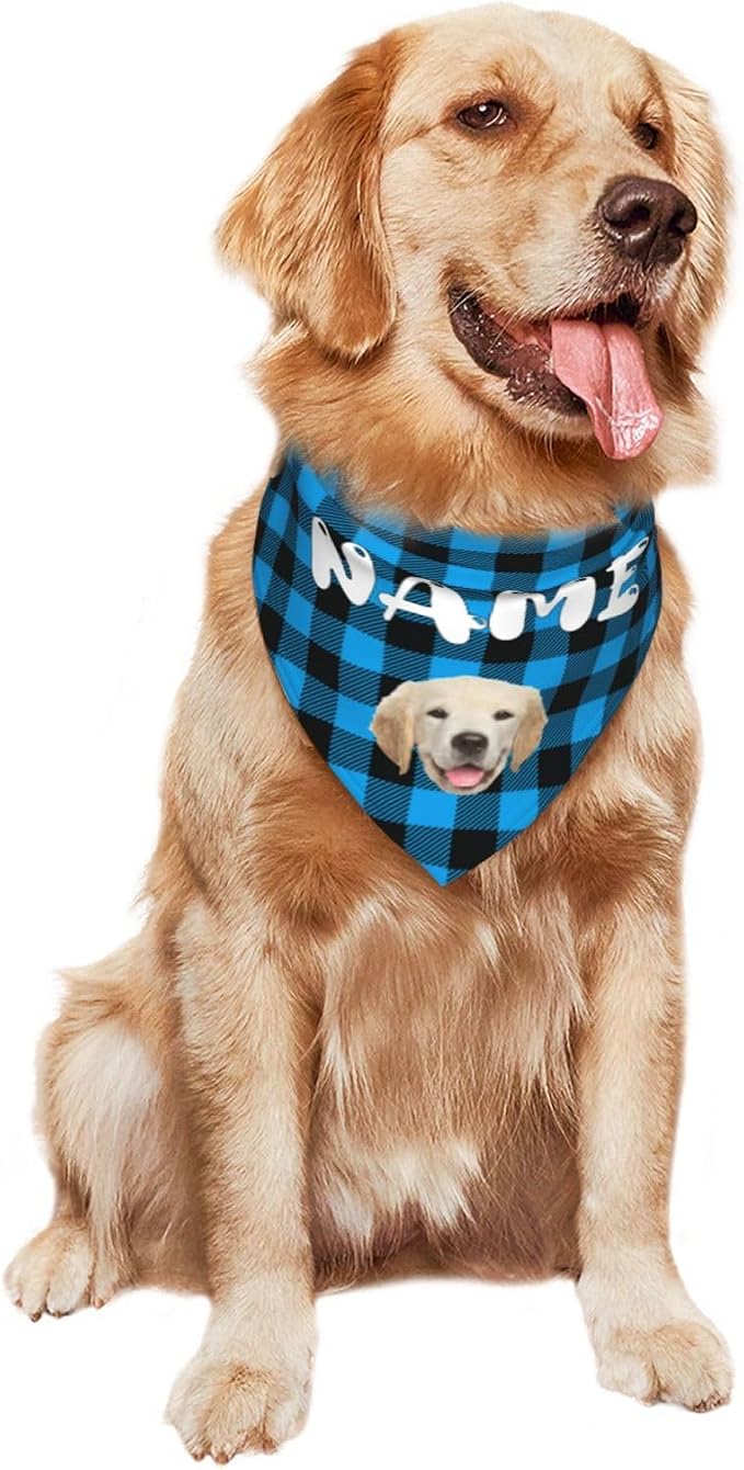Custom Dog Bandana Add Your Text Photo Name Personalized Neckwear Bandanas Soft - Image 4