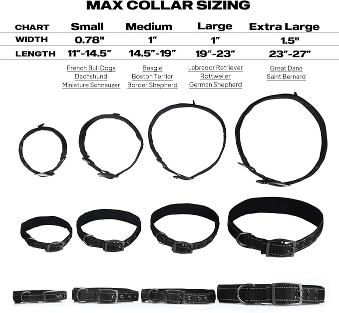 PetiFine Dog Collar for Large Dogs, Neoprene Padded and Adjustable, Reflective - Image 5