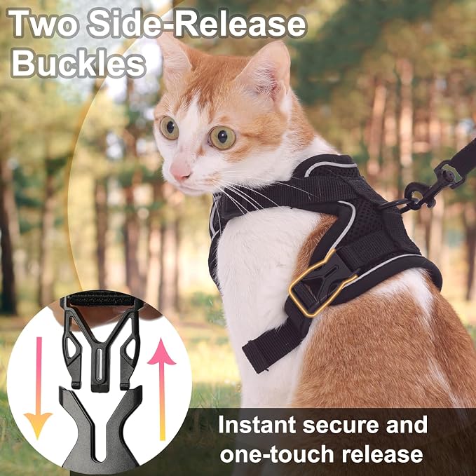 Cat Harness and Leash, Reflective Cat Harness Escape Proof - Image 5
