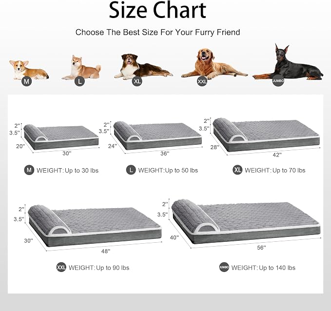 Orthopedic XL Dog Bed Large Sized Dog - Image 8