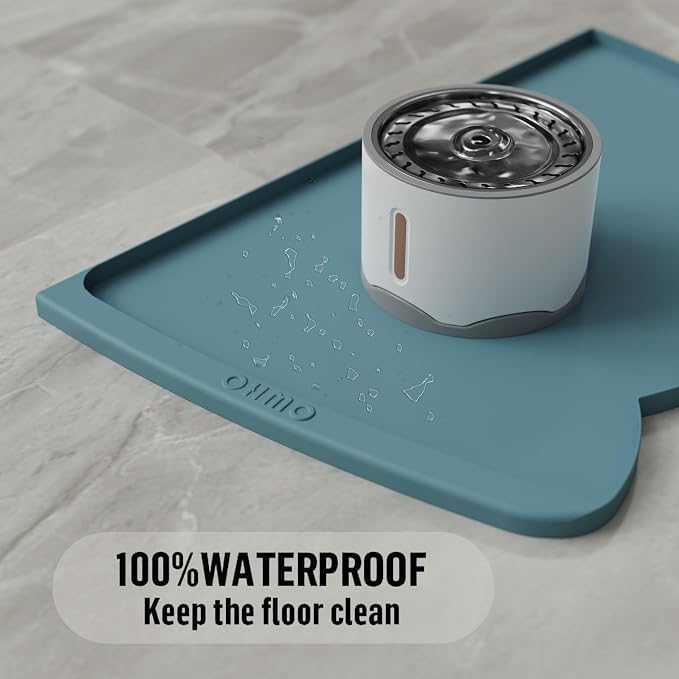 OHMO Dog Food Mat w/Residue Collection Pocket Silicone Pet Feeding Mat - Image 6