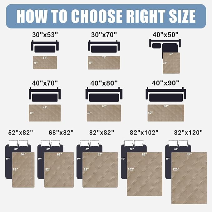 Smiry Waterproof Dog Bed Cover Blanket 68x82, Soft Reversible Pet Blanket - Image 6
