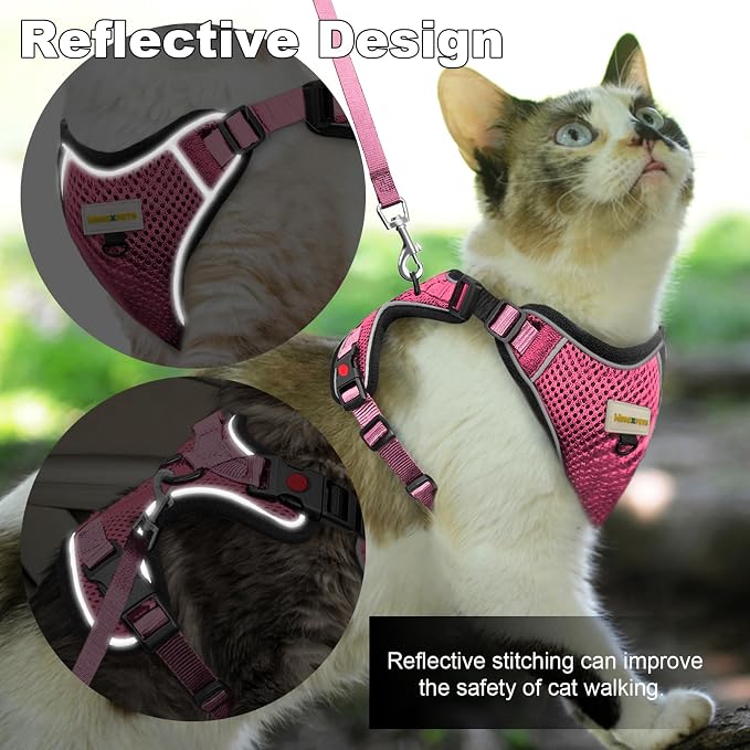 Cat Harness and Leash for Walking, Retractable Cat Harnesses and Leash Set - Image 3