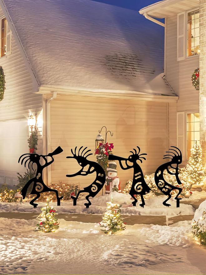 4 Piece Kokopelli Metal Garden Stakes - Image 4