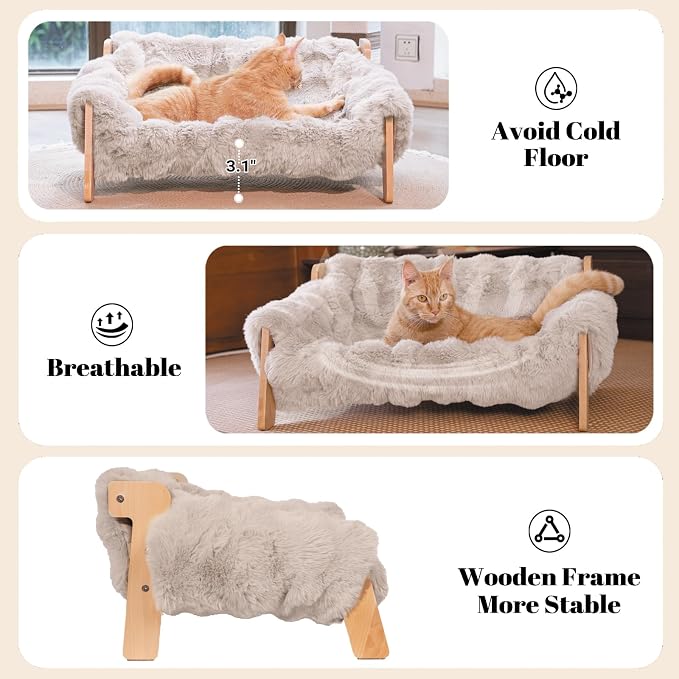 CHEERHOME PETS Elevated Cat Couch Bed - Image 4