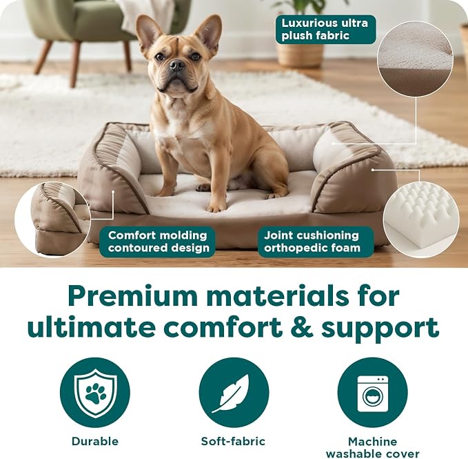 FurHaven Orthopedic Dog Bed for Medium Dogs, Perfect Comfort Sofa - Image 5
