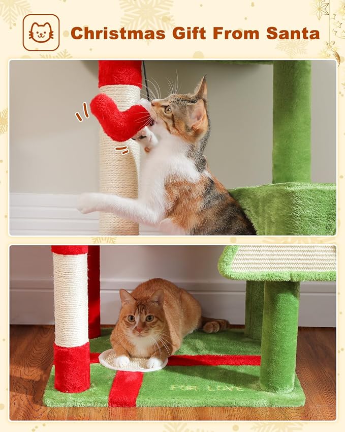 Cat Christmas Tree for Indoor Cats – 56.3“ Cat Proof Christmas Tree Tower - Image 4