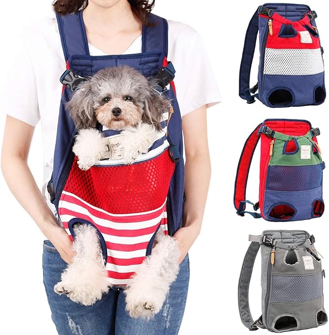 Dog Carrier Backpack, Pet Front Carrier Backpack Legs Out Dog Chest Carrier by Coppthinktu