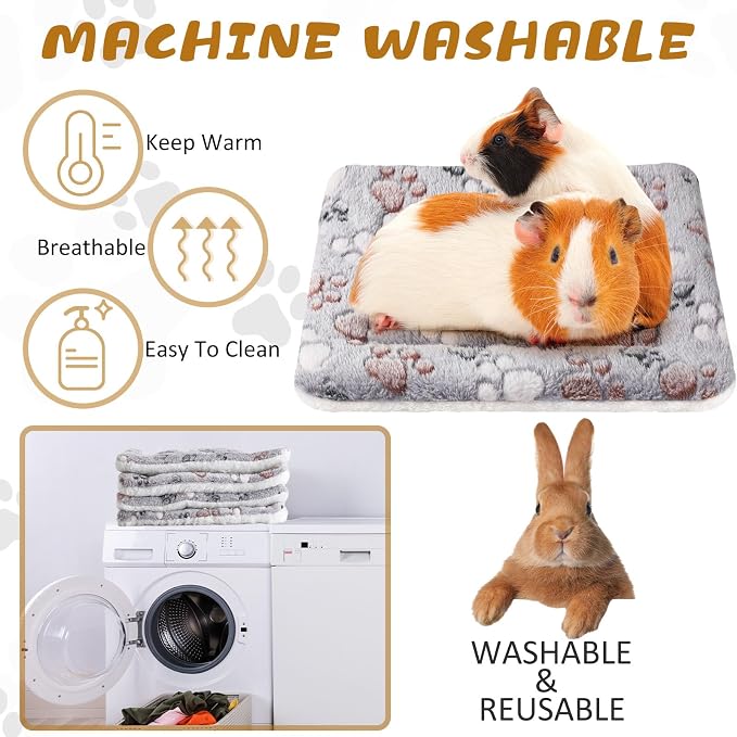 Tuanse 4 Pack Ultra Soft Dog Cat Bed Mat Small Animal Guinea Pig Bed - Image 4