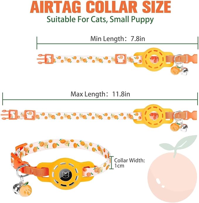 BINGPET AirTag Cat Collar with Bells, Upgraded Safety Elastic Cat Collar with - Image 2