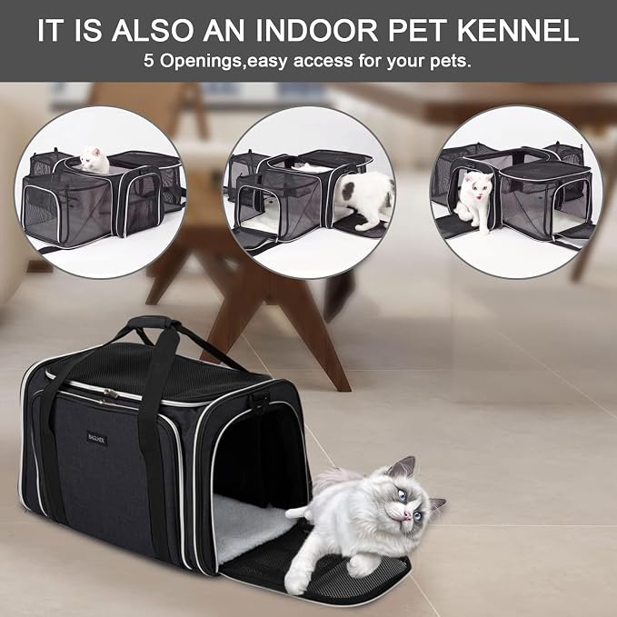 BAGLHER Cat Carrier Bag, Airline Approved Pet Carrier Soft Side Pet Travel 5 - Image 8