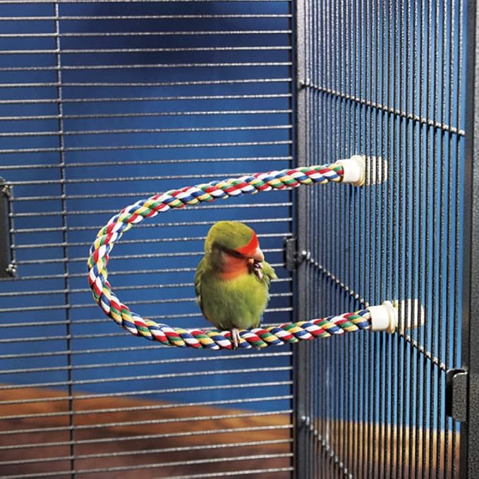 JW Pet Comfy Perch For Birds Flexible Multi-color Rope, Medium - Image 2