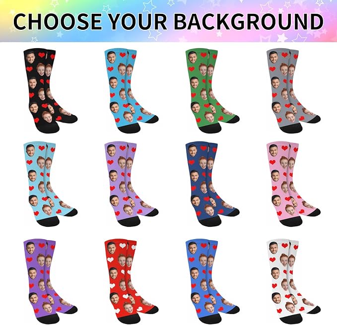 MyPupSocks Custom Personalized Photo Pet Face Socks, Cat and Dog Tracks Paws - Image 3