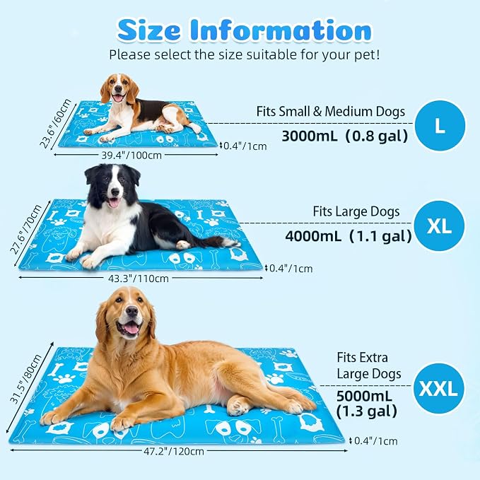 Ownpets Dog Cooling Mat, Large 39"x 23" Instant Cooling Pet Pad, Thickened - Image 9