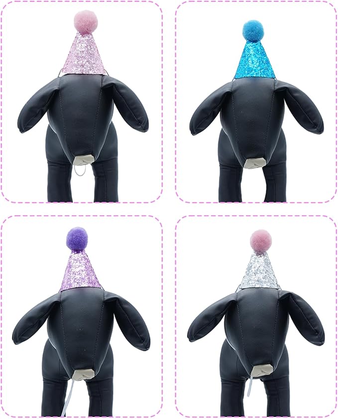 PET SHOW 5 Pack Mini Small Dog Hats Puppy Birthday Party Hats Cats Adjustable - Image 4