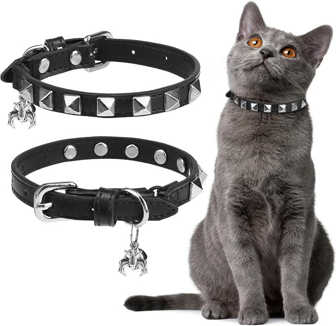 EXPAWLORER Halloween Leather Cat Collar by EXPAWLORER
