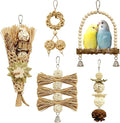 5-Pack Natural Flower Bird Toys – Foraging & Chewing Toys by EverydayComfortJoy
