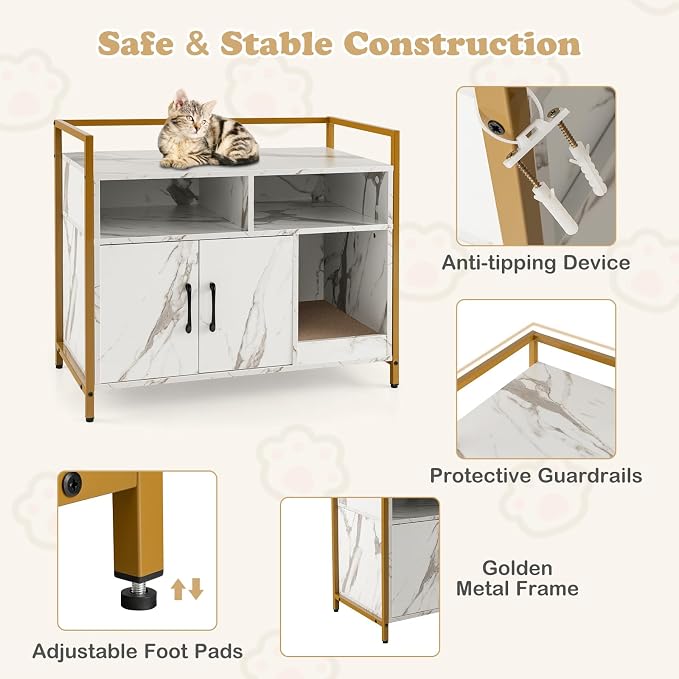 Giantex Cat Litter Box Enclosure - Image 8