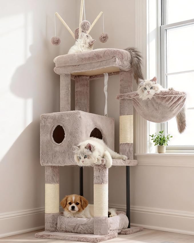 Heybly Cat Tree, 45.3-Inch Cat Tower by HEYBLY