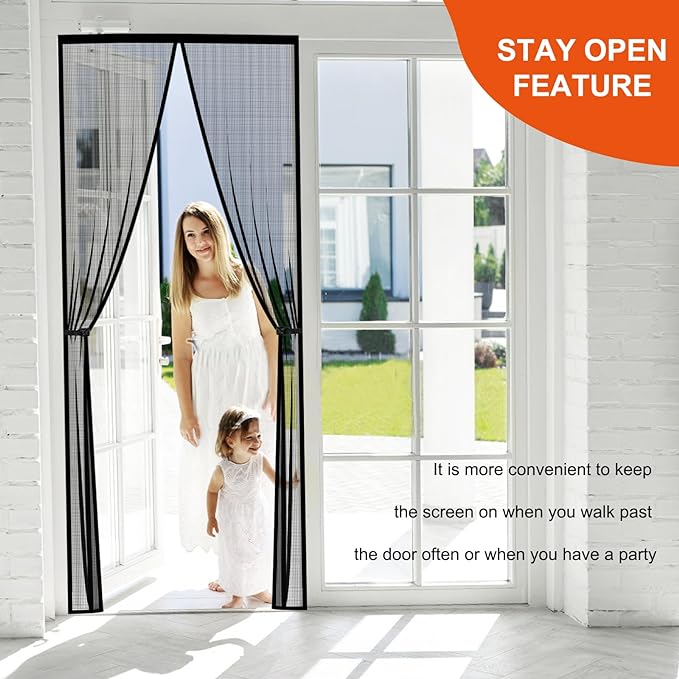 Fiberglass Magnetic Screen Door Fit Door Size 36 x 82 in, Screen Itself - Image 3