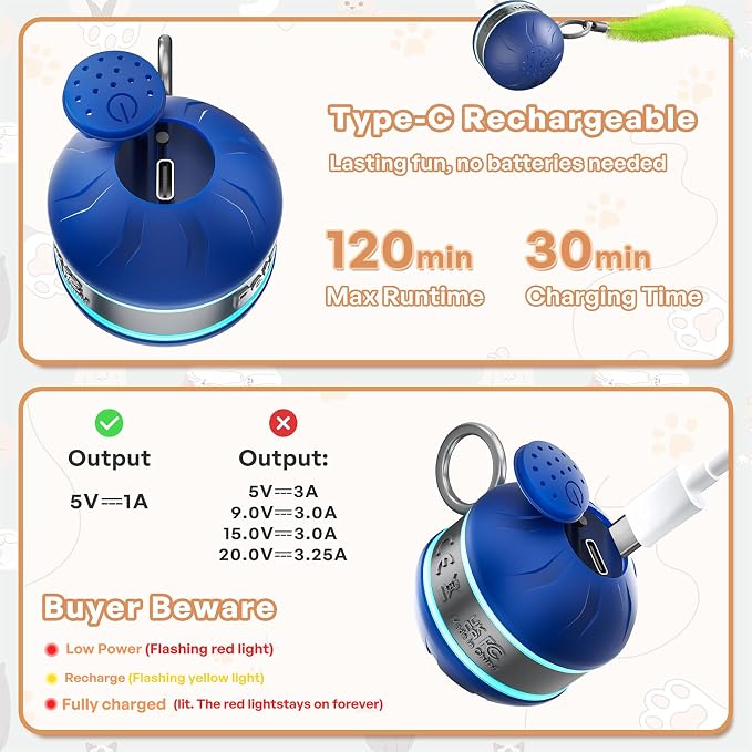 Interactive Cat Toy Ball Automatic Interactive Cat Toys - Image 6