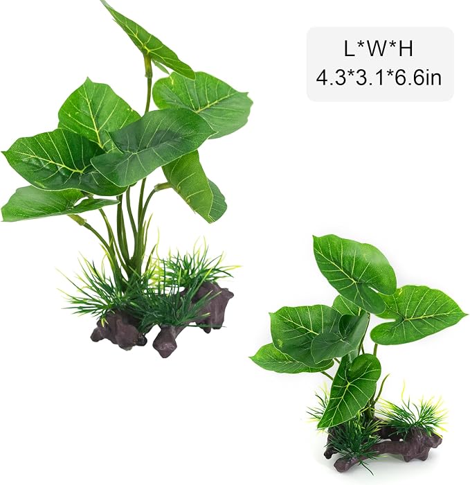 Fish Tank Decorations Aquarium Ornaments 3pcs Betta Silk Leaf Plants Artificial - Image 6