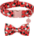 Christmas Dog Collar with Bow Tie, Christmas Collar by UPURARAPUP