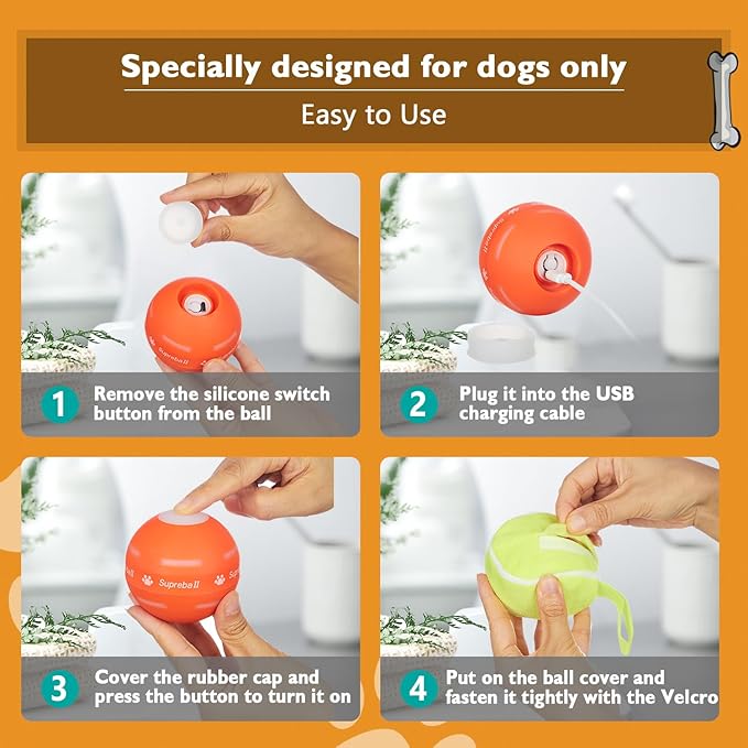 PetDroid Interactive Dog Toys Dog Ball, Durable Motion Activated Automatic - Image 6