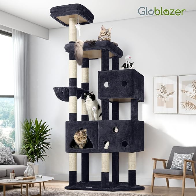 Globlazer Extra Large Cat Tower, 81-inch Tall Cat Tree - Image 8
