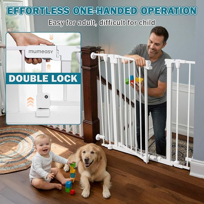 Mumeasy 80" Extra Wide Baby Gate - Image 3