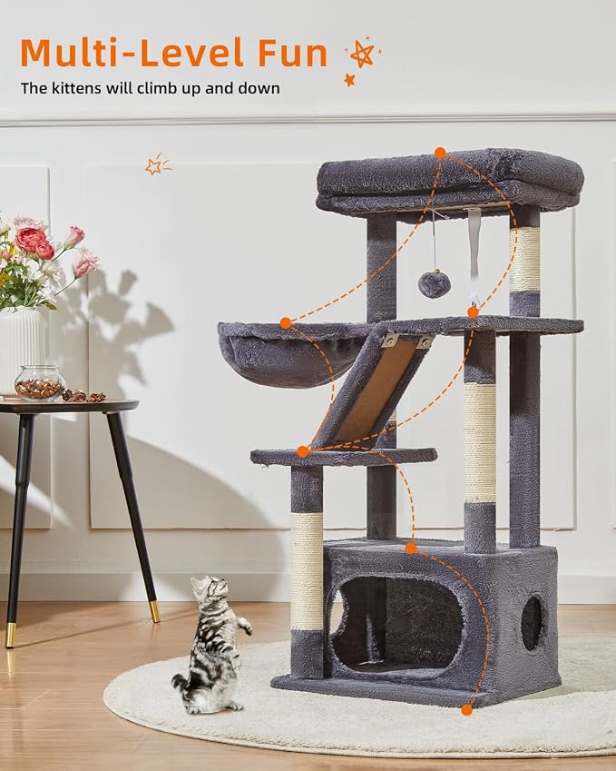 Taoqimiao Cat Tree, 38.5-Inch Cat Tower - Image 8