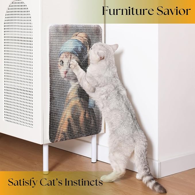 Sisal Cat Scratcher Post Mat, Shedding-Resistant Scratching Surface - Image 2