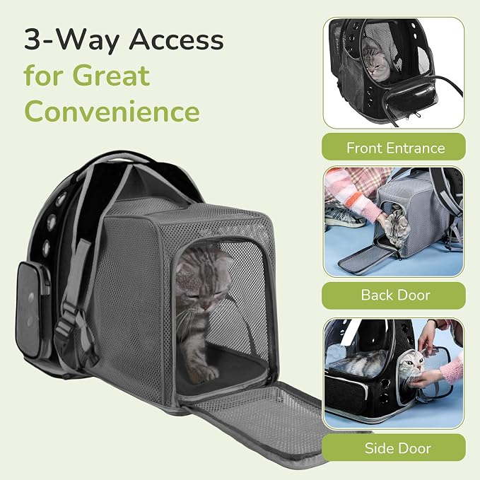 Cat Backpack Carrier for Large Cats, Expandable Cat Bubble Backpack, Dog - Image 5