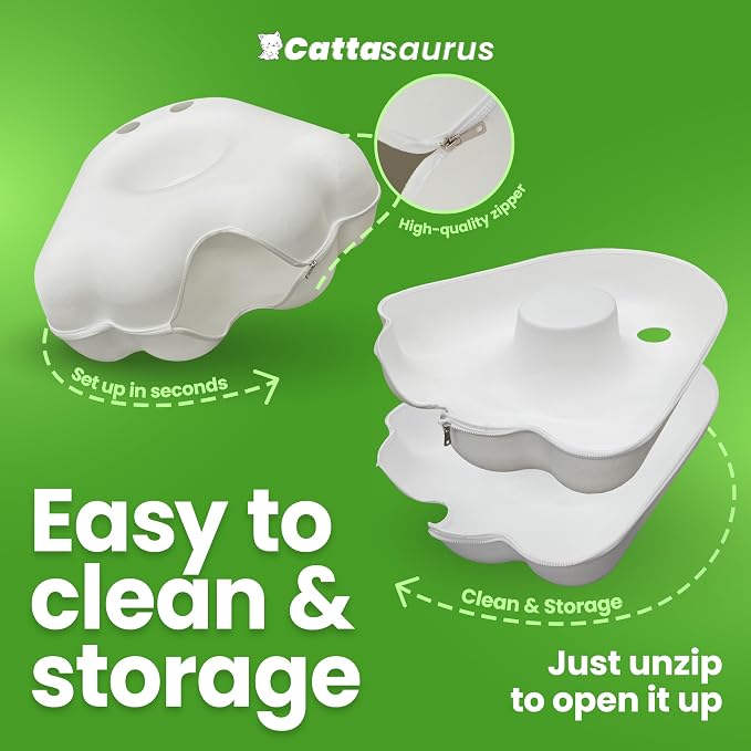 Cattasaurus Unique Gothic Peeka-Boo Cat Cave, Extra Spacious - Image 7