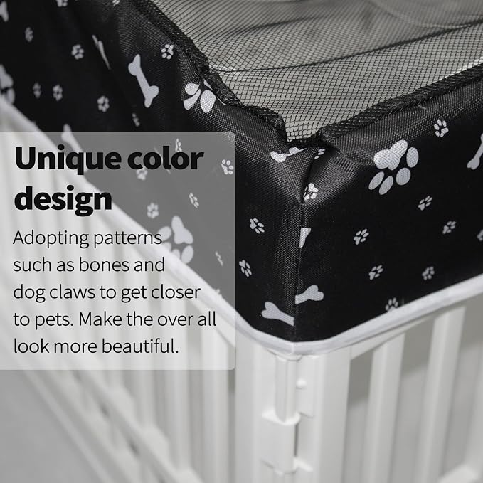 PJYuCien Dog Playpen Mesh Top Cover, Fits 36 Inch 4 Panels Regular Square - Image 6