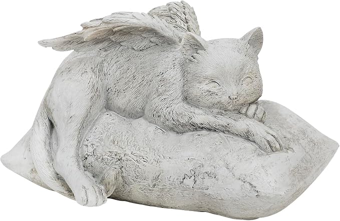 Holiberty Cat Angel Figurine Memorial Pet Stone Statue by Holiberty