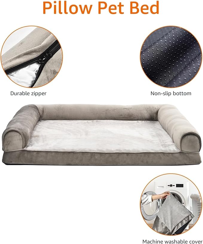 Amazon Basics Dog Bed with Cooling Gel Memory Foam, Pressure-Relief Support - Image 6