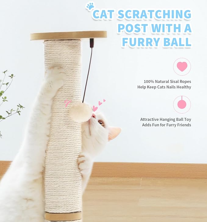Made4Pets Cat Scratching Post Cat Scratcher Kitten Toys - Image 4