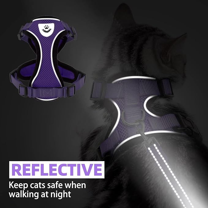 PUPTECK Cat Harness and Leash Set Escape Proof Reflective Cat Walking Harness - Image 7