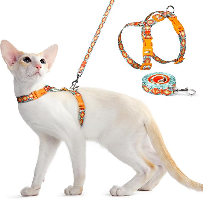 Dooradar Cat Harness and Leash, Escape Proof Adjustable Kitten Vest, by Dooradar
