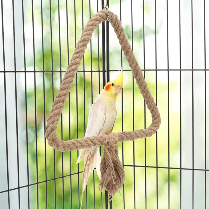 Bird Rope Swing Toy Parrot Climbing Perch Stand - Image 2