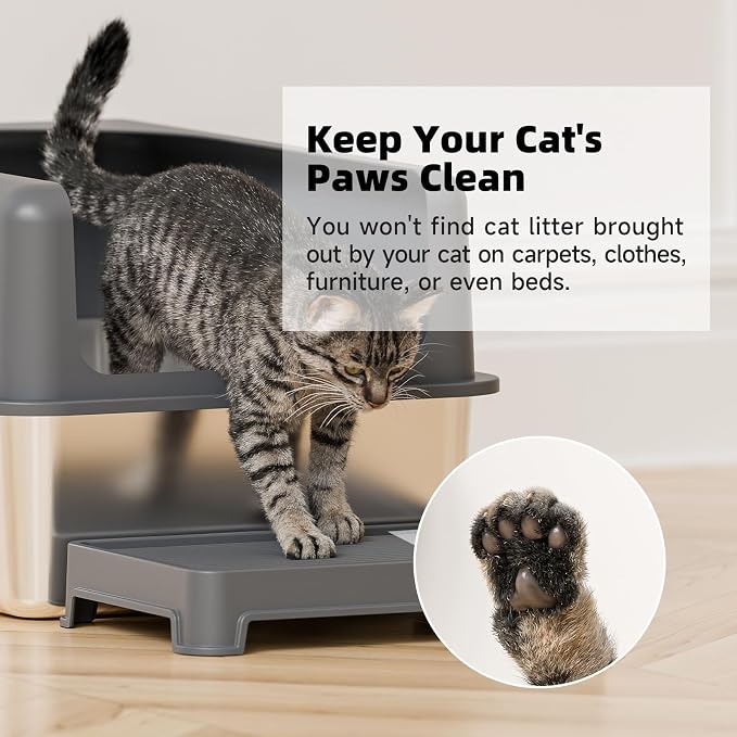 Cat Ramp for Litter Box Elevated Litter Ramp for Cat Litter Boxes, Washable - Image 8